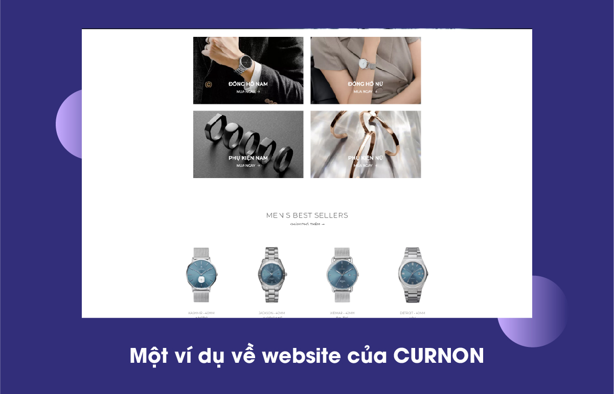Thiết kế giao diện website Curnon đơn giản, đẹp mắt