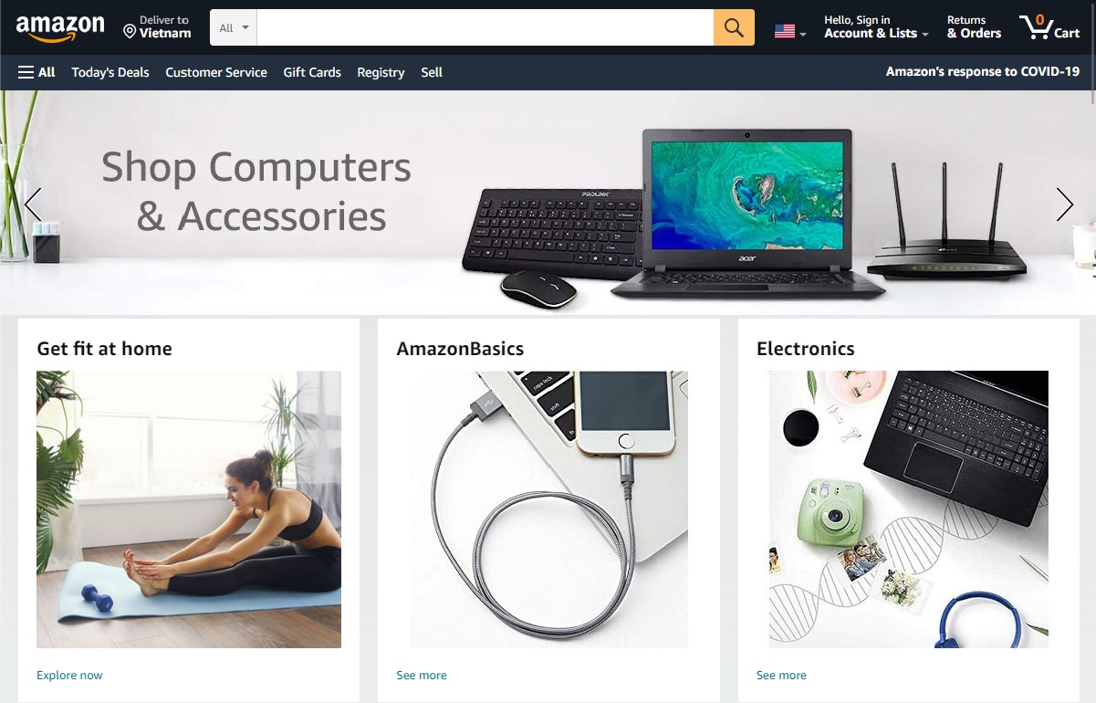 Amazon cũng được xem là đối thủ của Alibaba.com dù sàn TMĐT này hướng tới hình thức B2C