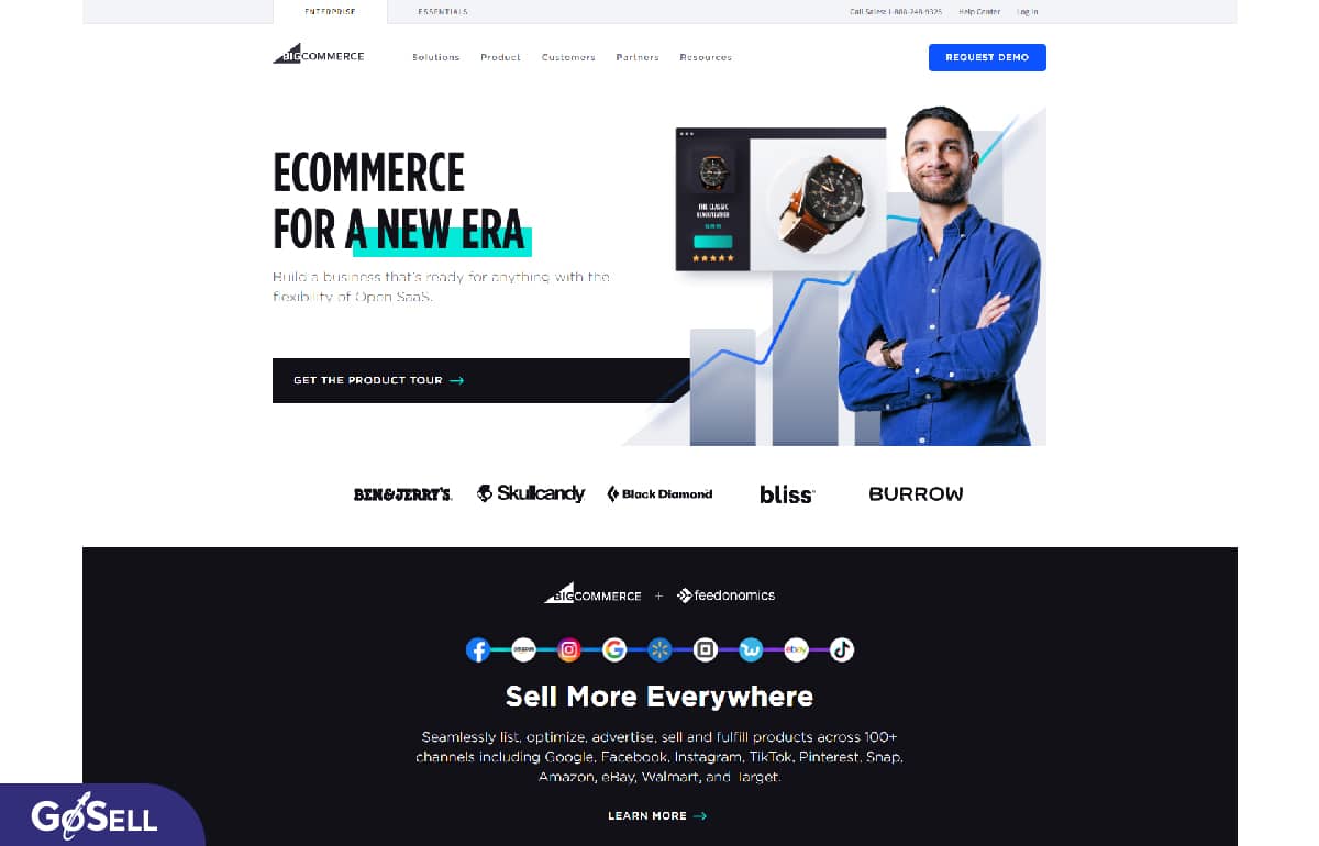 Nền tảng Bigcommerce giúp doanh nghiệp sở hữu một website bán hàng hiện đại