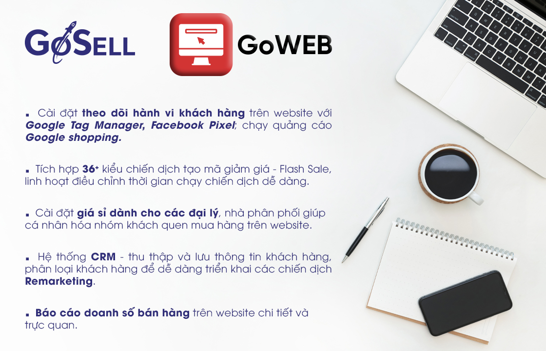 Giải pháp thiết kế web quản lý bán hàng đa kênh GoWEB