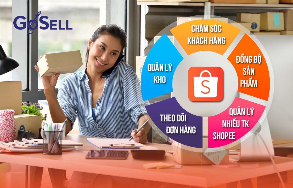 Phần mềm quản lý đơn hàng Shopee hiệu quả GoSELL