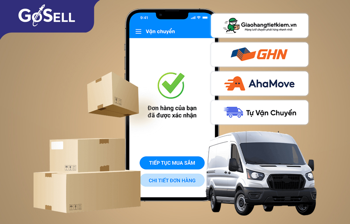 GoSELL tích hợp các đơn vị vận chuyển phổ biến hiện nay dành cho doanh nghiệp