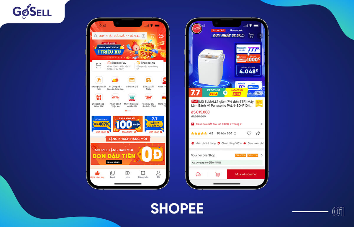 App bán hàng Shopee