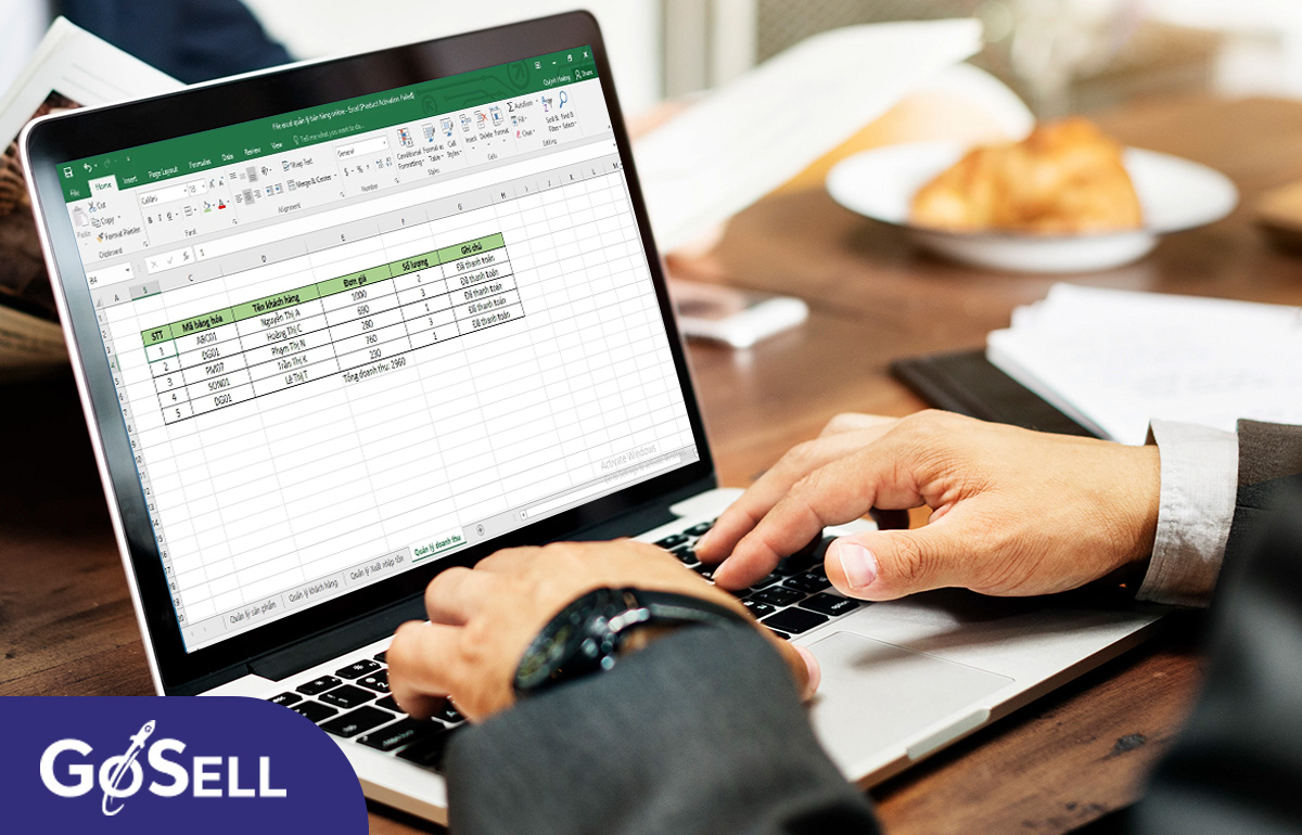 Sử dụng file Excel để quản lý doanh thu bán hàng