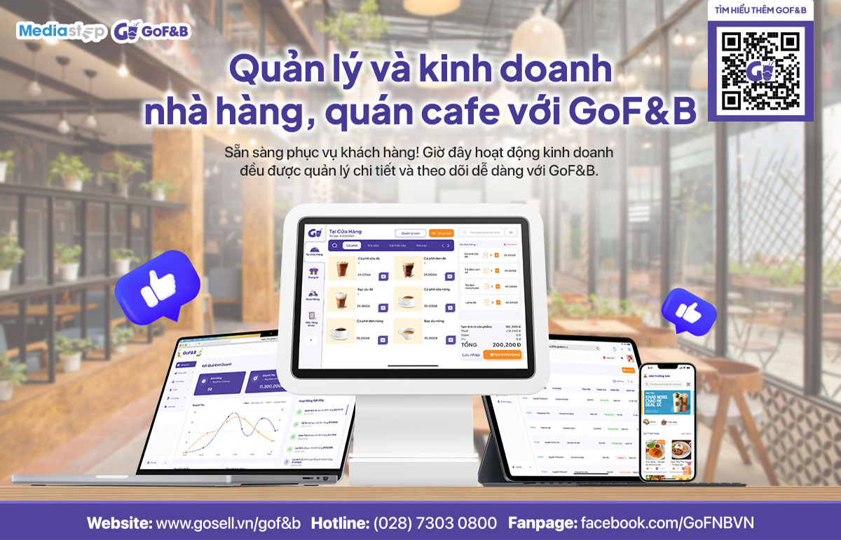 GoF&B - Phần mềm quản lý bán hàng toàn diện dành cho quán ăn, nhà hàng