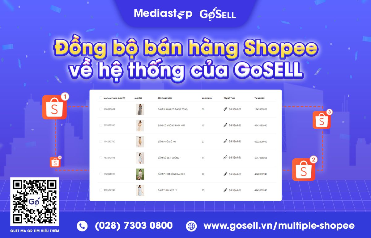 Quản lý bán hàng trên Shopee hiệu quả cùng GoSELL