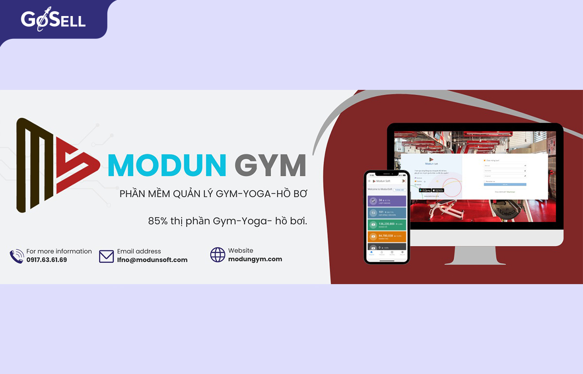 Phần mềm quản lý phòng tập gym - ModunSoft